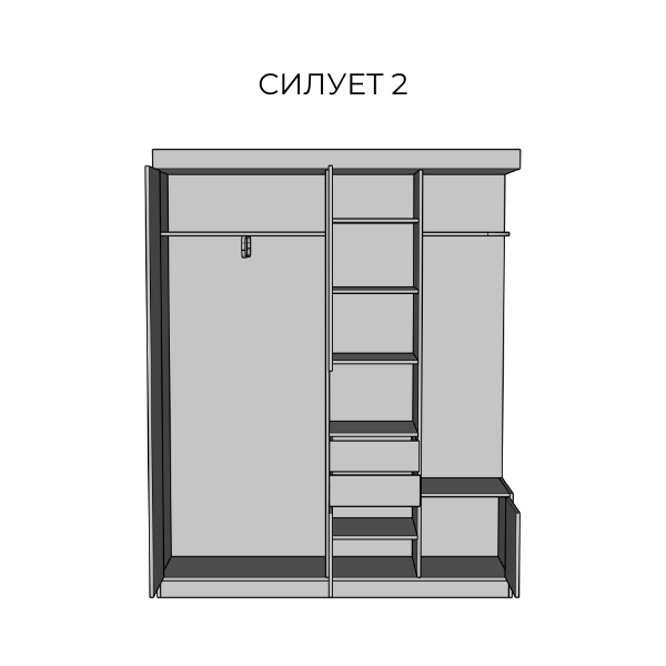 Передпокій Силует 2 (дуб ліворно/тоффі)