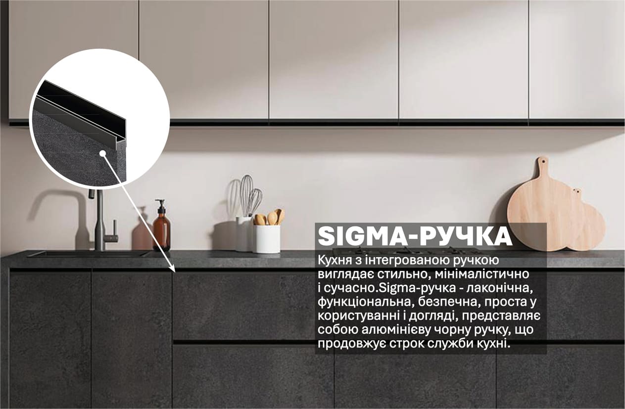 Кухня "Sigma ручка" 2,4м