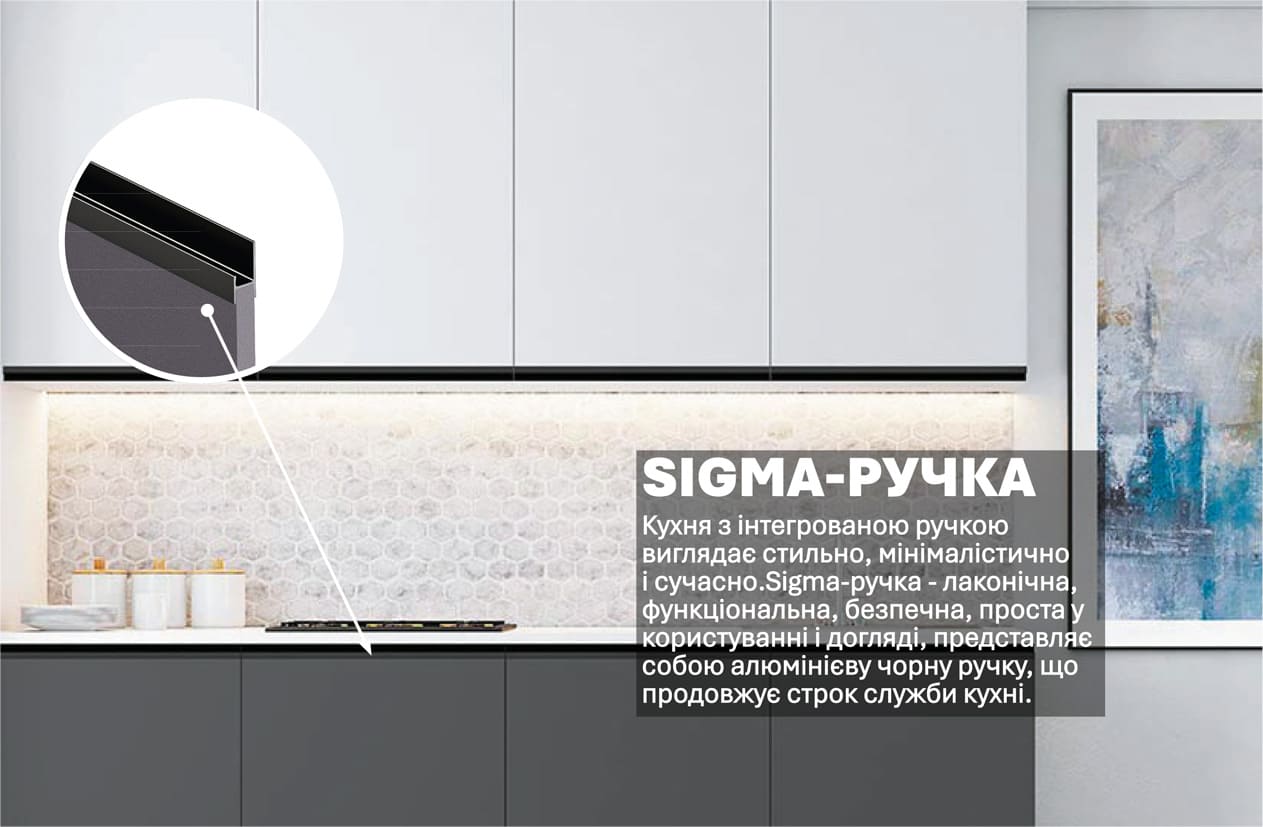 Кухня "Sigma ручка" 2м