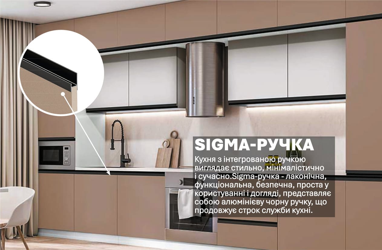 Кухня "Sigma ручка" 4,2м