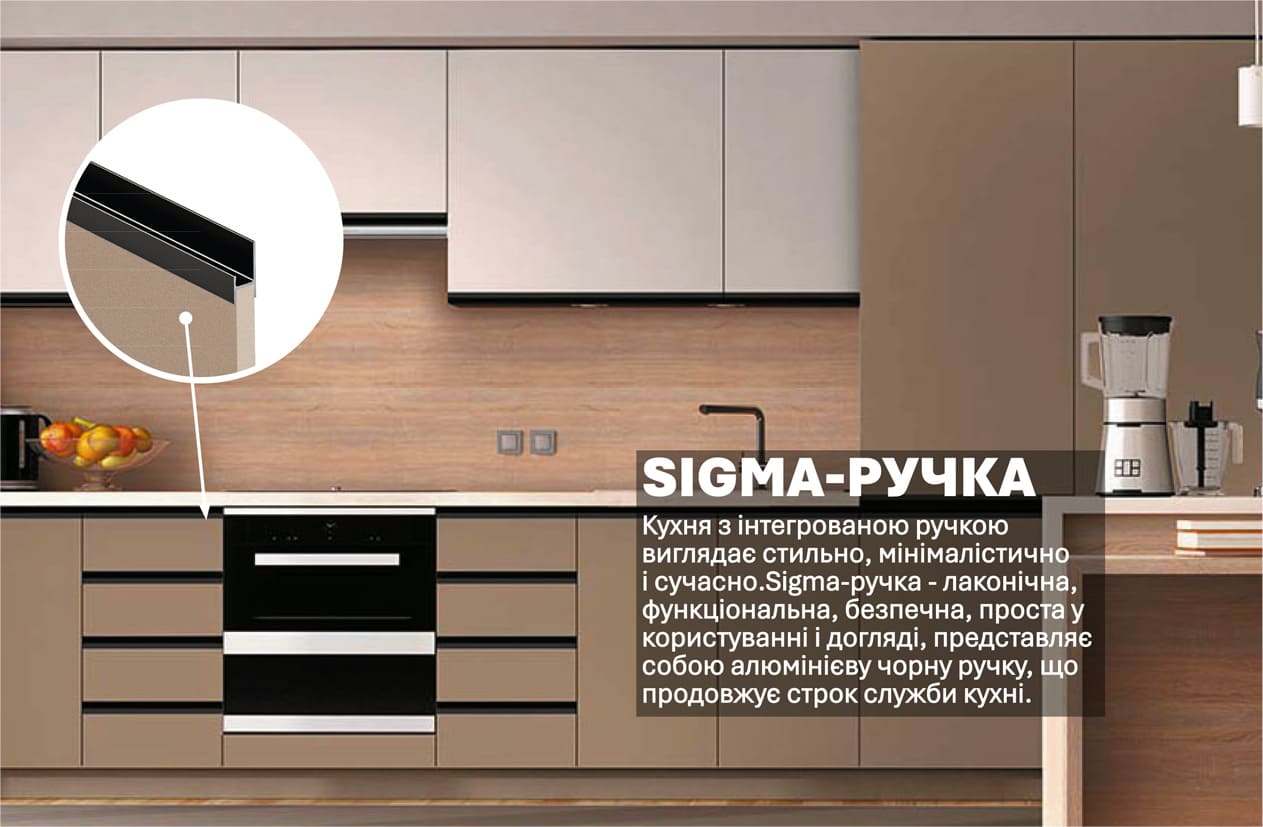 Кухня "Sigma ручка" 4,8м