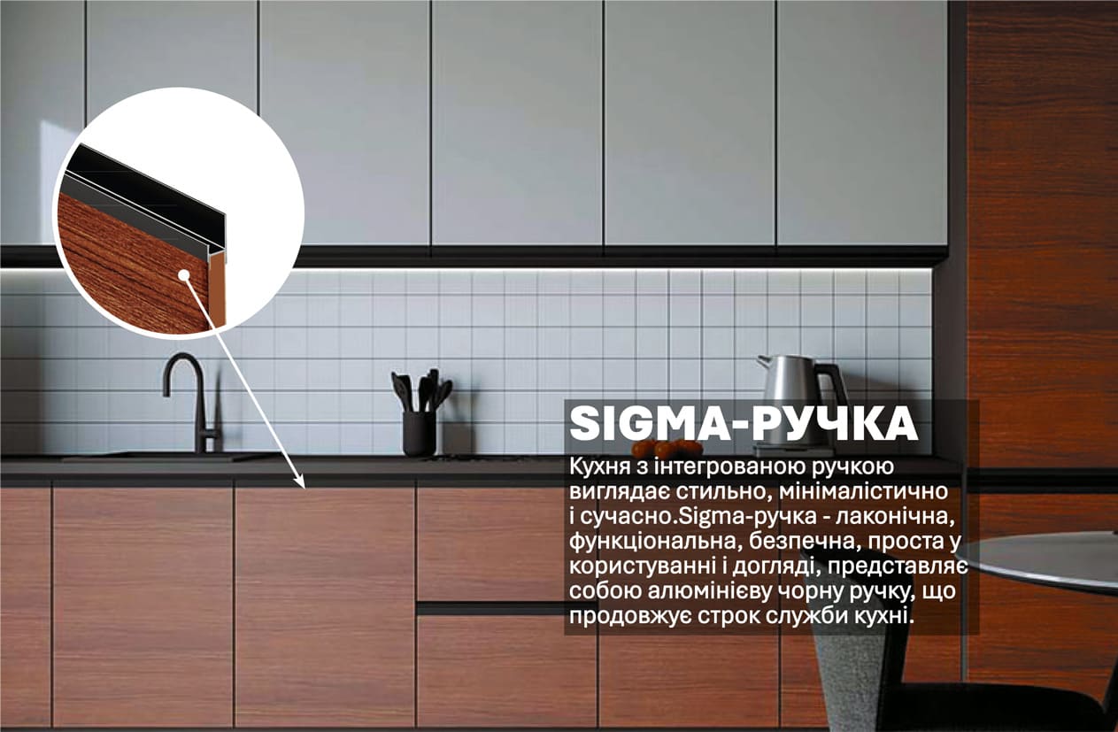 Кухня "Sigma ручка" 5,4м