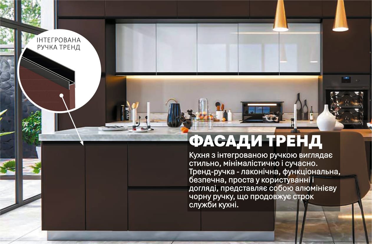 Кухня "Тренд" 4,4м з кухонним островом