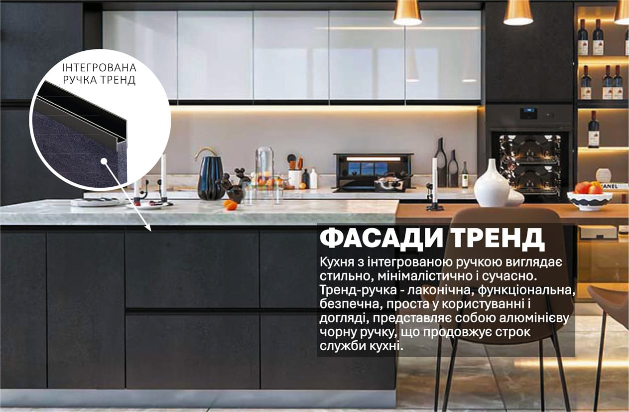 Кухня "Тренд" 4,4м з кухонним островом