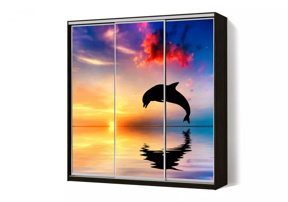Шафа-купе 3 двері ФМП/ФМП/ФМП малюнок Re060 Класік-2 210*200*45