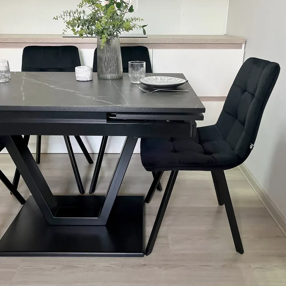 Розкладний стіл Maxi V base чорний black/38