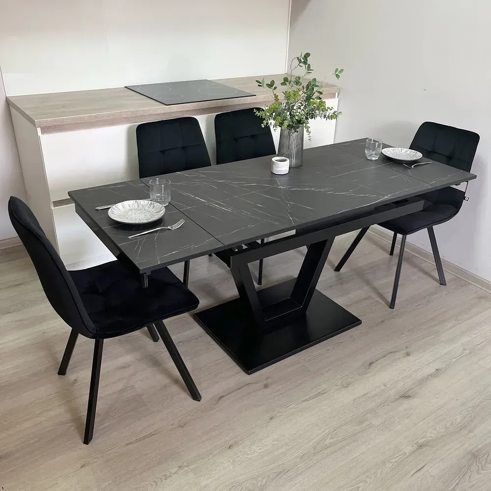 Розкладний стіл Maxi V base чорний black/38