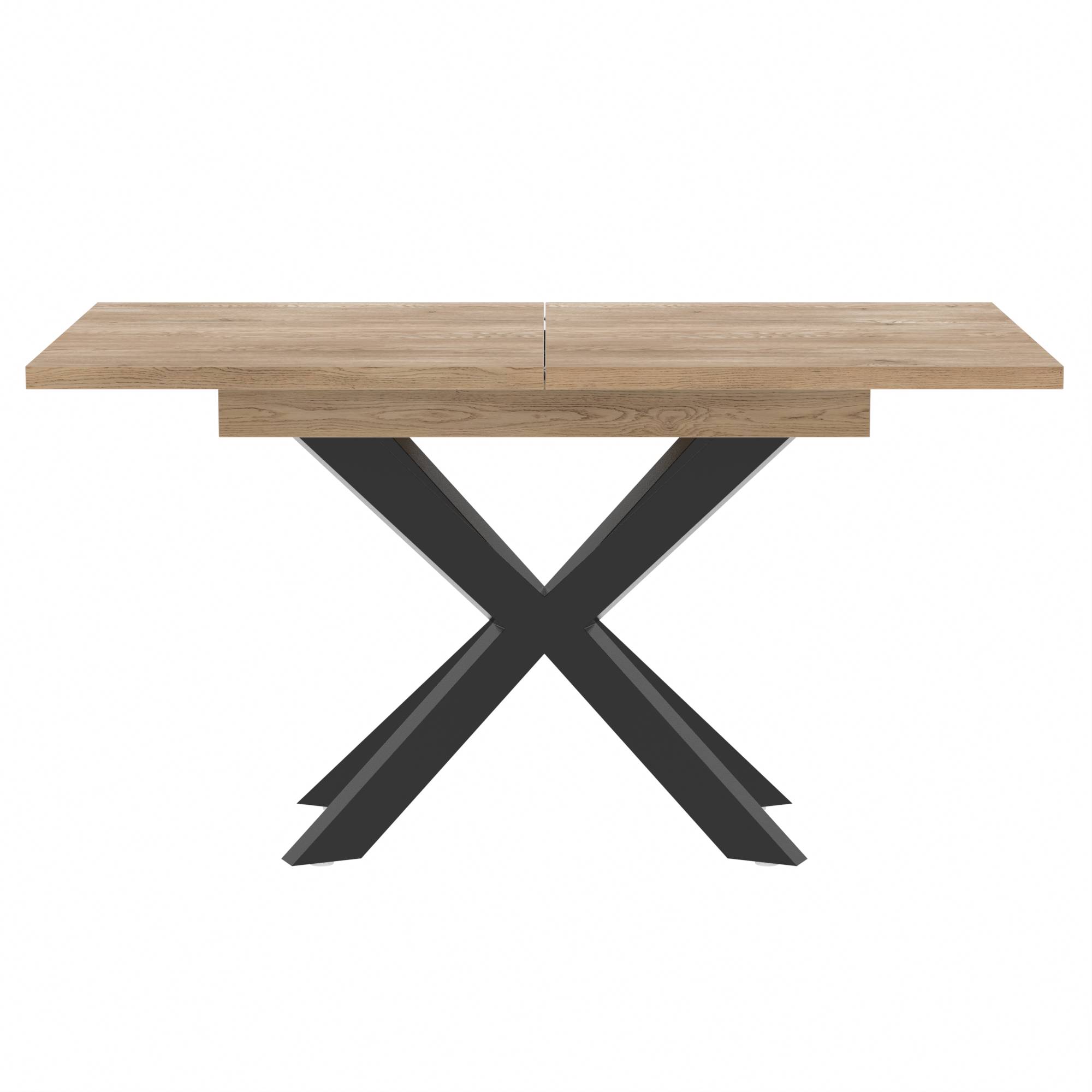Розсувний обідній стіл СПАЙДЕР ДСП Дуб кремона торро/Чорний